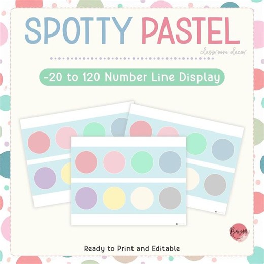 Spotty Pastel Number Line Classroom Décor | DIY Tutorial