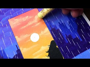 An awesome oil pastel technique 😊☁️ #oilpastel #tutorial #tips #art #beginner #foryou