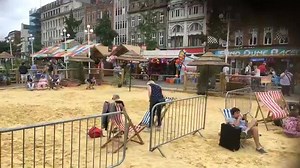20K views · 70 shares | We are live from Market Square - the first weekend where the city has been transformed into a beach. | Nottinghamshire Live | Facebook