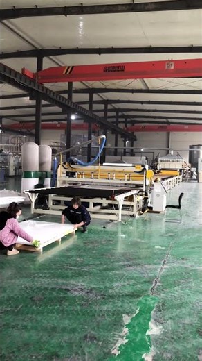 Plastic sheet, one hour of production time is condensed into 15 seconds.