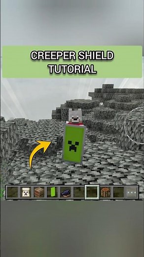 Creeper Shield 🛡️ #minecraft