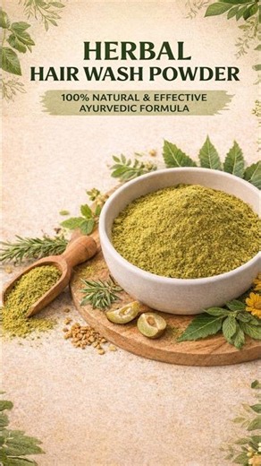 How to Make Herbal Hair Wash Powder at Home 🌿 | 100% Natural Hair Care