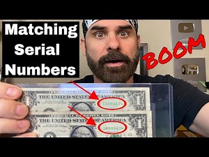 Matching Serial Number Dollar Bills Found - Searching $1,000 Currency