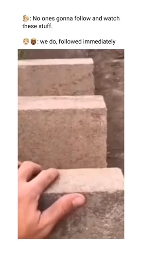 LoLVerse on Instagram: "This video demonstrates a precise physical interaction between stone blocks, commonly known as a "domino effect" or "wave propagation" in a construction context. The Subject The objects shown are heavy concrete capping stones or masonry blocks, typically used for finishing retaining walls or garden borders. They are arranged in a long, upright sequence with uniform spacing. The Mechanism When the first block is pushed, it initiates a transfer of kinetic energy. Gravity an