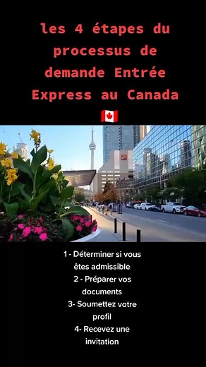 Les 4 étapes du processus de demande Entrée Express au Canada 🇨🇦 🇸🇳🇨🇲🇨🇮🇧🇫#immigration #immigrants #visa #passeport #canada #traveller #internationnal #visitors #visitor #student #studentvisa #traveltiktok #canadian #quebec #express #entreeexpress #expressentry