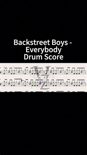 [Drum Score] Backstreet Boys - Everybody [ Drum Sheet Music Play Along ] #drumscore