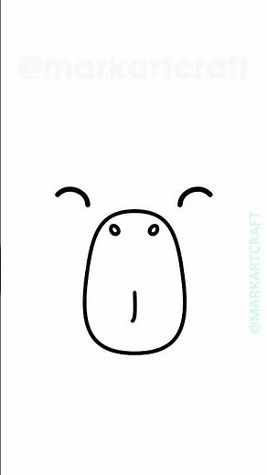 HOW TO DRAW CUTE CAPYBARA FACE #DRAWING #CAPYBARA
