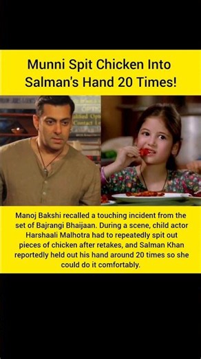 Salman Khan's Heartwarming Gesture for Harshaali Malhotra on Bajrangi Bhaijaan Set | Manoj Bakshi