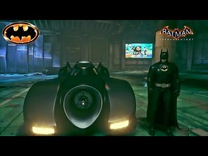 1989 Batman Skin & Batmobile Free Roam in Arkham Knight!