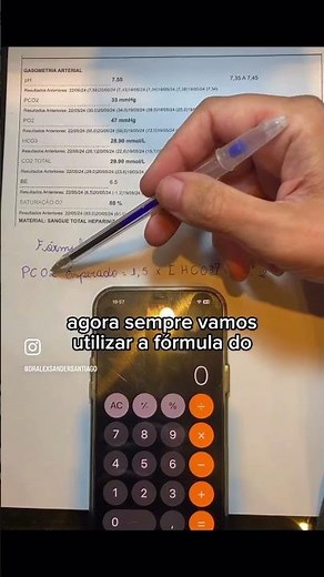 Como eu Calculo o PCO2 Esperado na Gasometria?