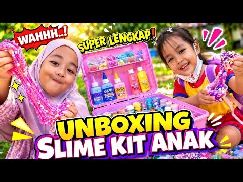 UNBOXING THE MOST COMPLETE KIDS SLIME KIT! There's Glitter, Glow in the Dark 😍✨ #slime #slimevide...