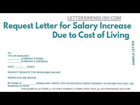 Request Letter For Salary Increase Due To Cost Of Living