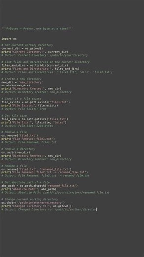os file system operations #python #showcase