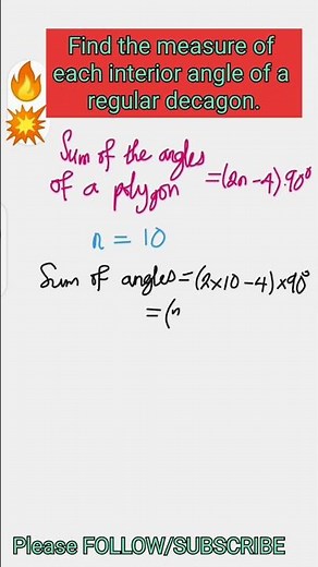 Polygons | Interior Angles of a Regular Polygon || Decagon