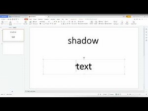 How to add text shadow in wps presentation