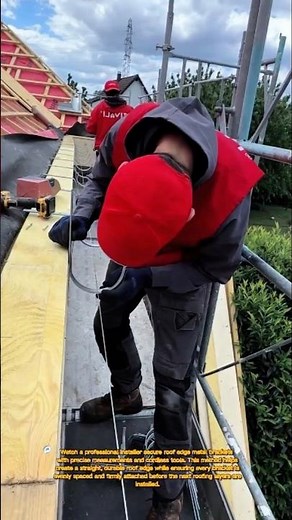 Smart Roof Edge Installation with Metal Brackets | Fast & Accurate Roofing Method