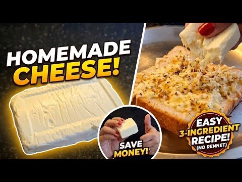 Ghar Par Cheese Banayein Sirf 3 Ingredients Se? | Easy Homemade Cheese Recipe