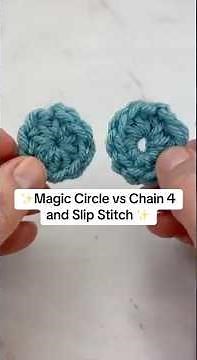 Magic Circle vs Chain 4 + Slip Stitch 🧶 Which method is the best for starting crochet rounds? 🤔