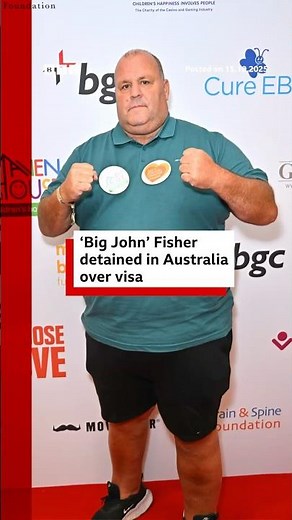 British influencer 'Big John' detained in Australia over visa. #Australia #BigJohn #BBCNews