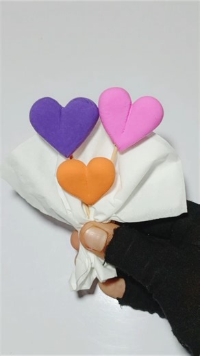 How to Make a Heart from Clay | Step-by-Step Tutorial 💖💜🧡 | #ViralShot"