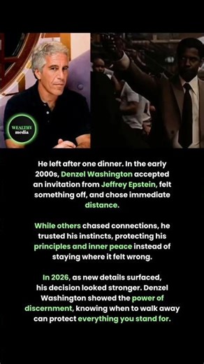 Why Denzel Washington Walked Away from Epstein 🚫 #viral #shorts