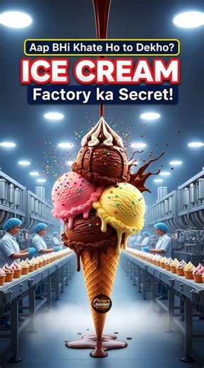 Amazing Factory: Ice Cream कैसे बनती है? 😳#factoryprocess #howto #factoryproducts #shortsfeed
