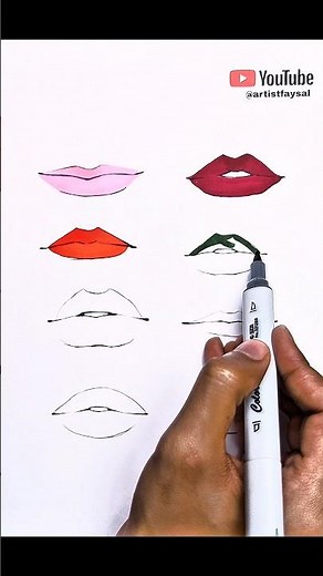 Type of lips drawing tutorial ☺️❤️