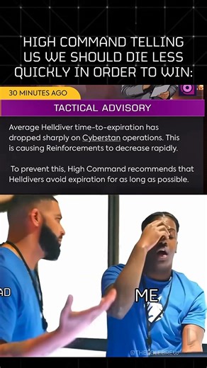High Commands New Instructions “Die Less Quickly” #helldivers2