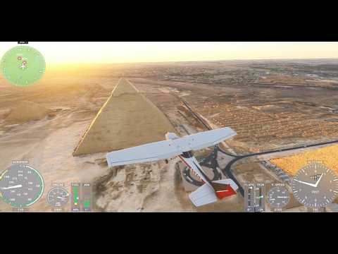 Flying Over the Pyramids of Giza | Microsoft Flight Simulator 2024