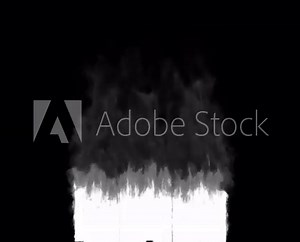 Animated isolated wall of fire as if burning wood fence or wall or border. Also may represent burning gate or doors or just wood planks. Black background, mask.