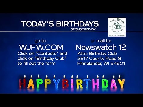 Birthday Club Winner 3-24-26