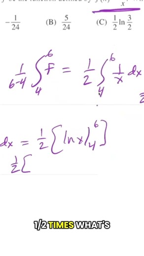 AP Calc AB Multiple Choice: Average Value FAST ⚡️ #maths #exam #apcalculus #calculus