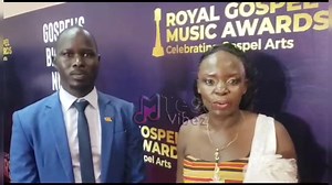 Amoding Faith and Prince Geff speaking to our reporter at the Royal Gospel Music Awards | Teso Vibez