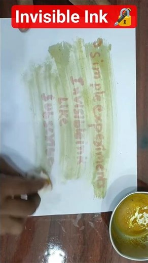 Invisible Ink 😲 Baking Soda Trick #experiment #scienceshorts