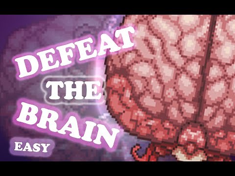 HOW TO DEFEAT THE BRAIN OF CTHULHU | Terraria Tutorial [1.3] (Easy) (No Armor)