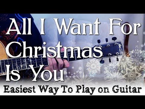 'All I Want For Christmas Is You' Easy Guitar Tutorial | Mariah Carey - Easiest way to play