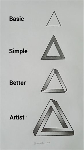 How to Draw 3d Triangle ✨🤩 #art #drawing #artwork #shorts #shortvideo
