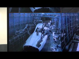 JR東海・浜松工場 先頭車研ぎロボットの実演