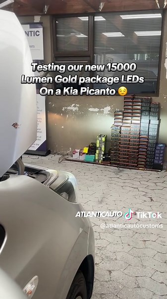 Testing 15000 Lumen Premium Gold Package LEDs on Kia Picanto