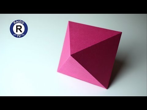 HOW TO MAKE A PAPER OCTAHEDRON? REGULAR OCTAHEDRON. OCTAHEDRON, BASIC GEOMETRIC SHAPES. | #RAIDOTV