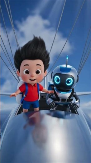 Parachute Landing from Jeet Plane | 3D Animated Short #3dcartoonshorts #aianimation