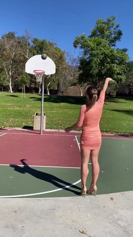 Kayla Ward on Instagram: "Can’t wait for the weather to finally warm up so I can get back to the court and shoot some more fun content ⛹🏼‍♀️🏀 #hoops #heels #basketball #ballislife #havingfun"