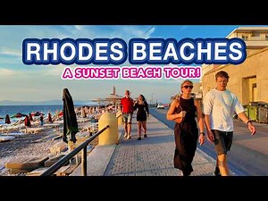RHODES BEACHES | A sunset walk along the beaches in Rhodes Town