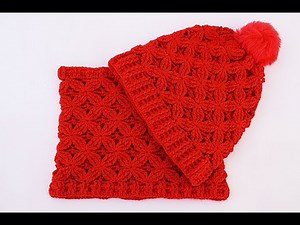 Crochet hat and scarf very easy set DIY