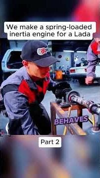 We Make a Spring-loaded inertia engine for a Lada #garage #automotive #car #caroftiktok #fyp