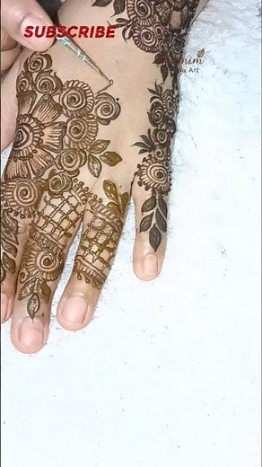🌿"Beautiful Back Hand Mehndi Design| Latest Mehndi Art 2025"#shorts #mehndi #viral #art #handmehndi