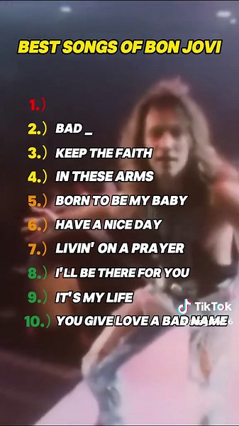 Top 10 Best Songs by Bon Jovi from the 80s