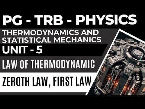 PG - TRB - PHYSICS - UNIT - 5 - THERMODYNAMICS AND STATISTICAL MECHANICS - LAWS OF THERMODYNAMIC