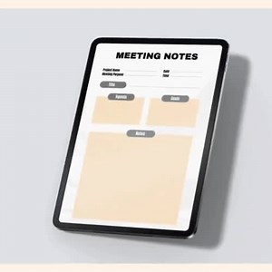 Minimalist Meeting Notes Template: | Business Notes | Printable Digital Planner PDF, A4/a5/us Letter - Etsy Canada