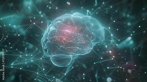 A holographic simulation of a stroke depicting the loss of flow and function in a particular area of the brain and how prompt treatment can prevent further damage.